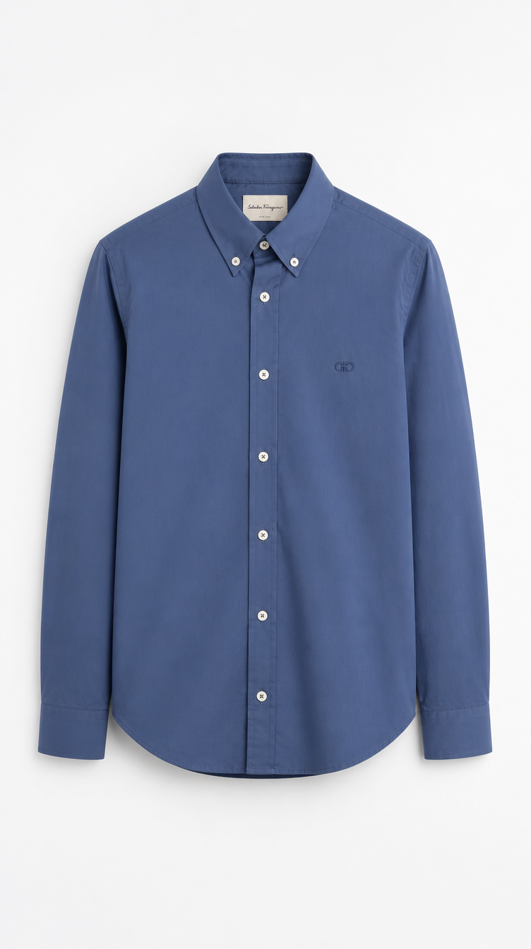 Camisa Algodón Oxford Salvatore Ferragamo Azul