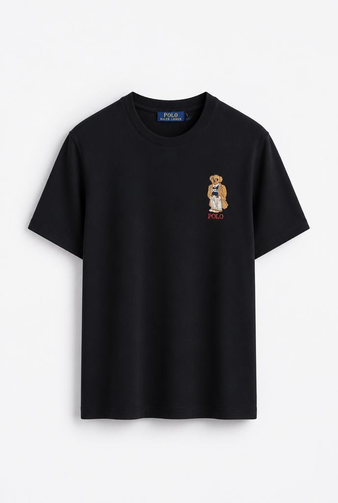 Camiseta Ralph Lauren Polo Bear Bordado Negro