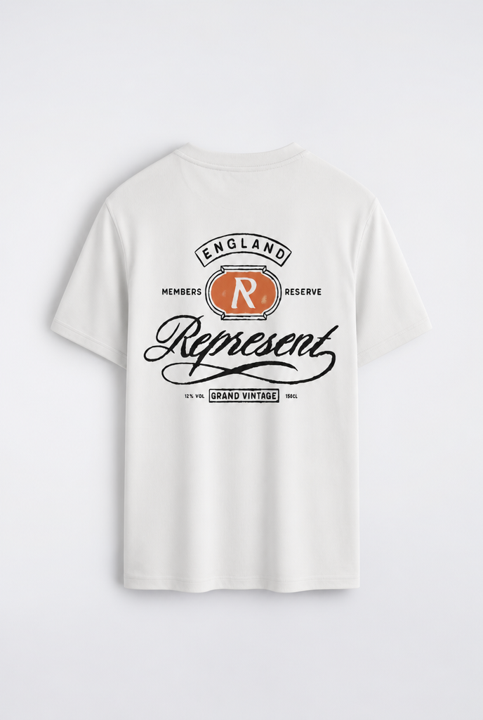 Camiseta Represent Logo Cursiva Blanco