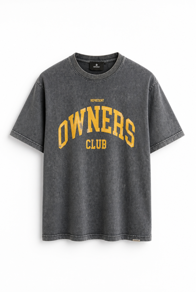 Camiseta Represent Owners Club Negro Desgaste
