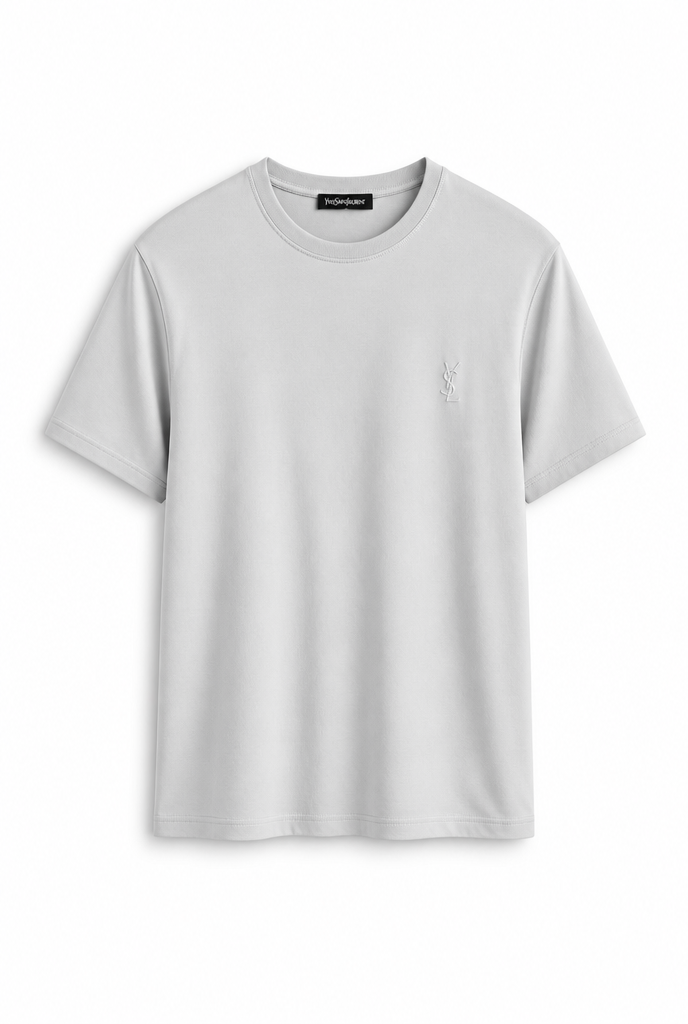 Camiseta Saint Laurent Básica Gris