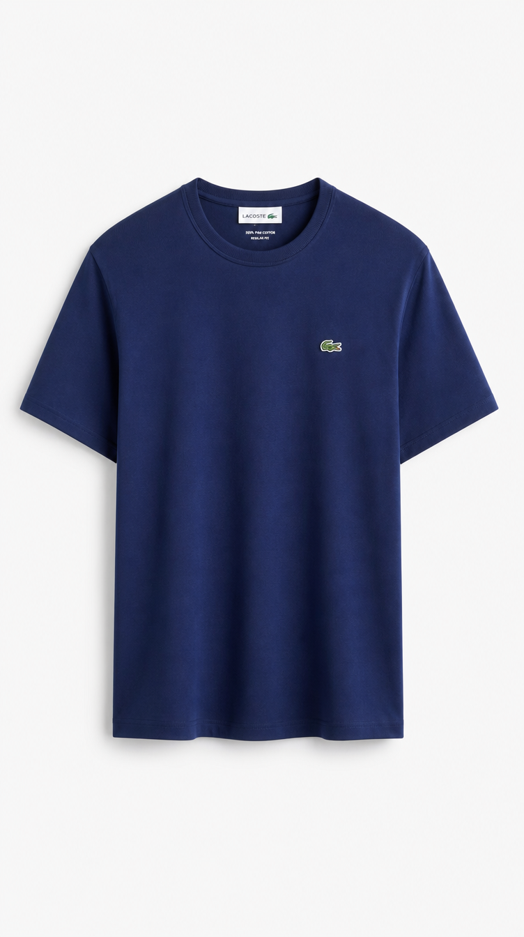 Camiseta Clásica Lacoste Algodón Azul