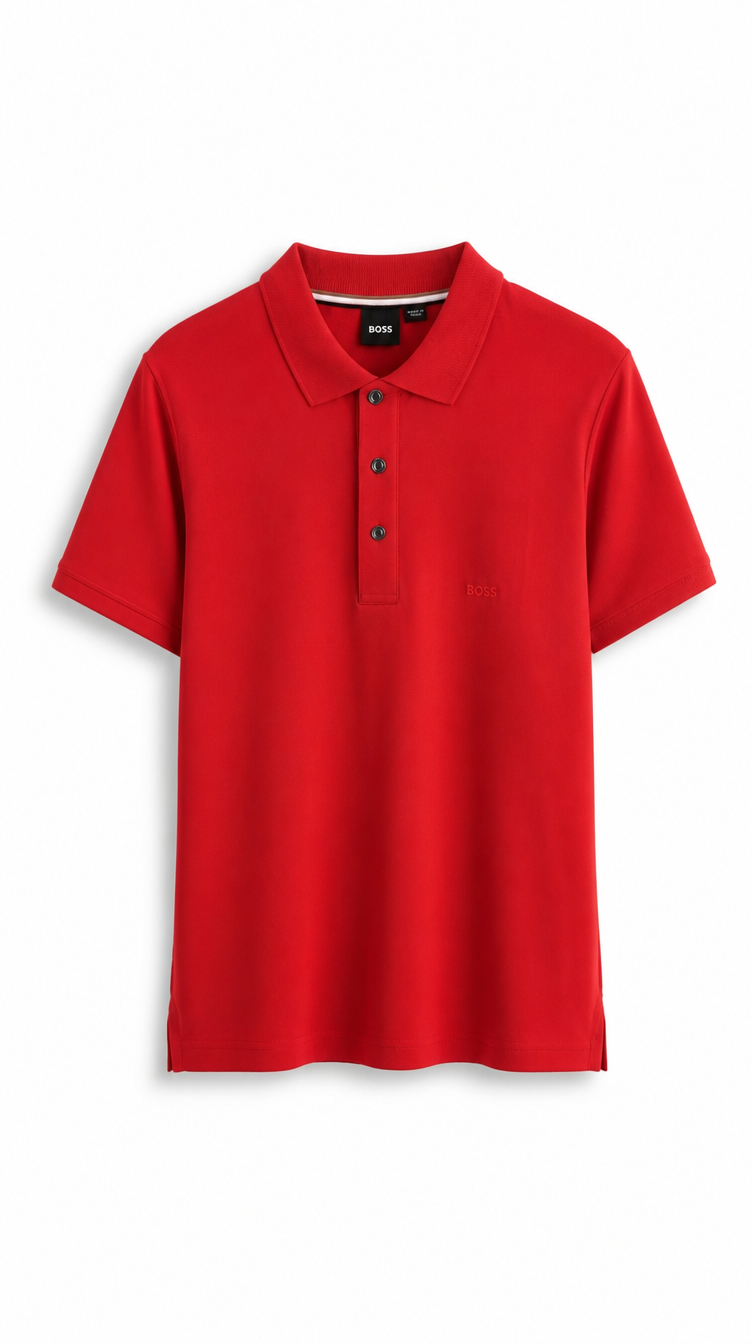 Polo Algodón Pima Boss Clásica Rojo