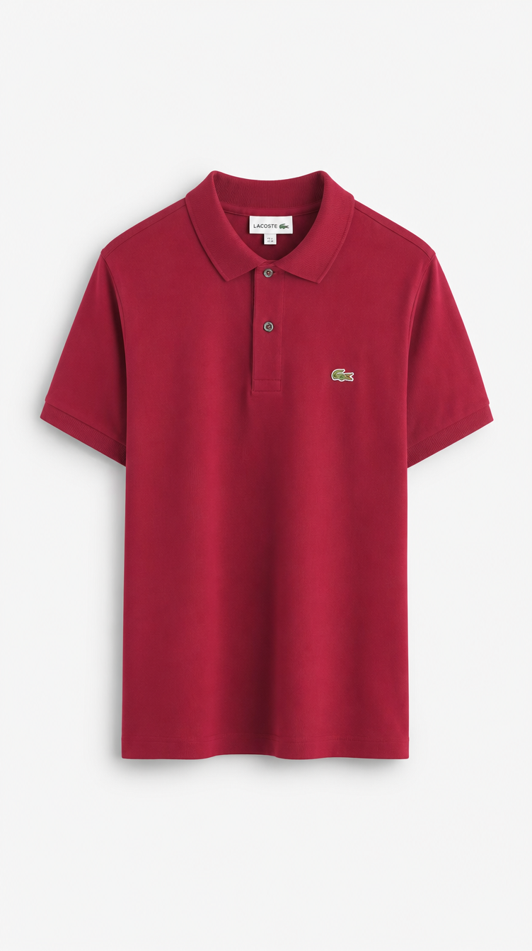 Polo Algodón Pima Lacoste Clásica Vinotinto