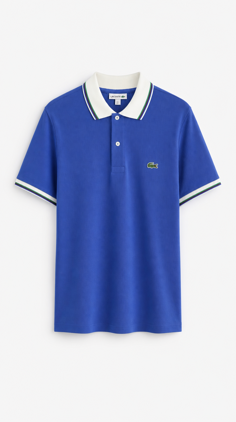 Polo Algodón Pima Lacoste Diseño Azul Rey