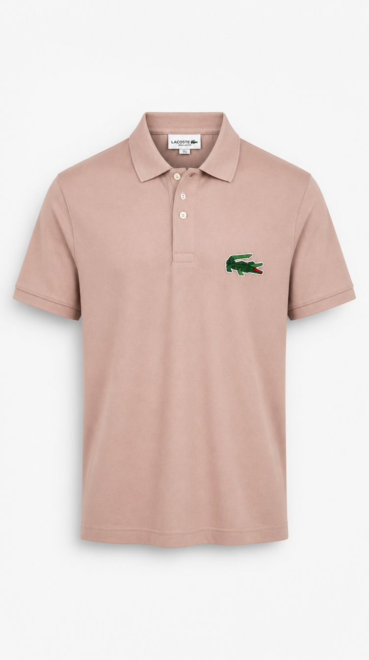 Polo Algodón Pima Lacoste Diseño Durazno