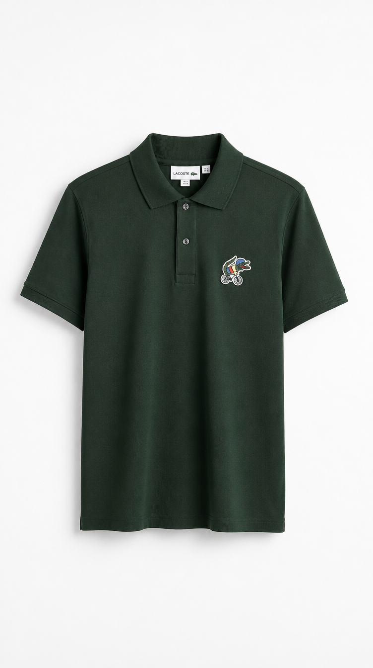 Polo Algodón Pima Lacoste Diseño Verde