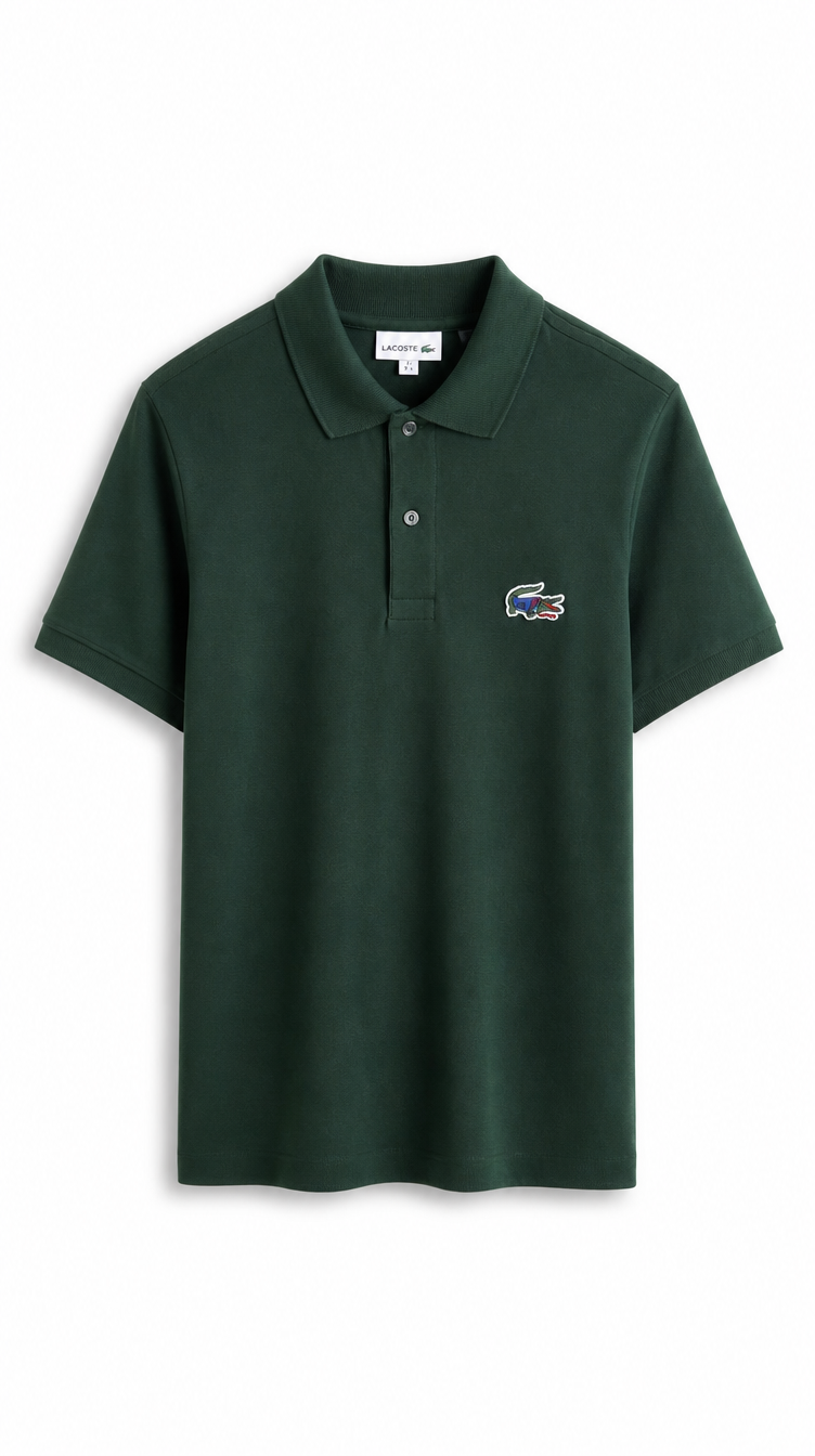 Polo Algodón Pima Lacoste Diseño Verde