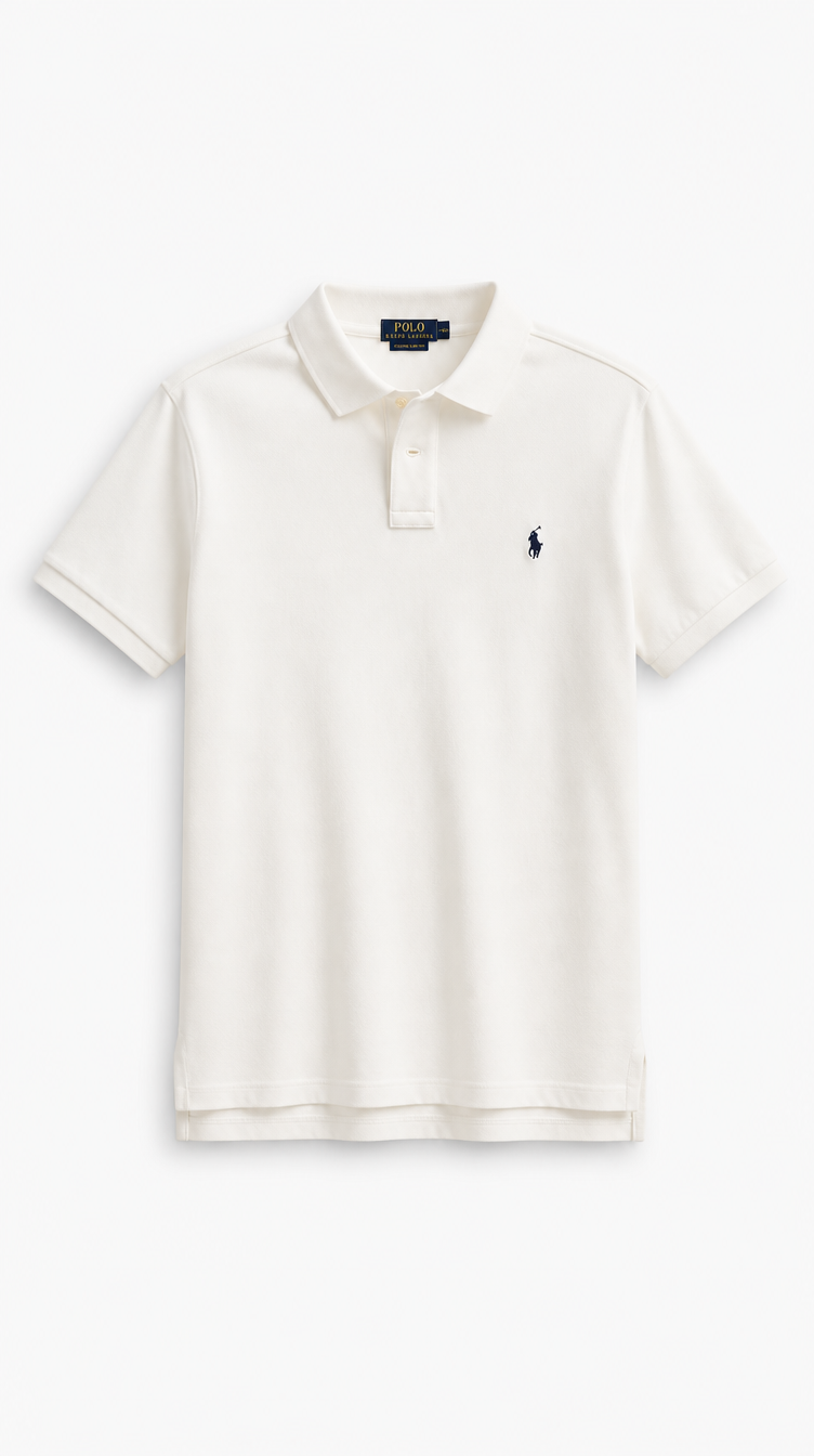 Polo Algodón Ralph Blanco