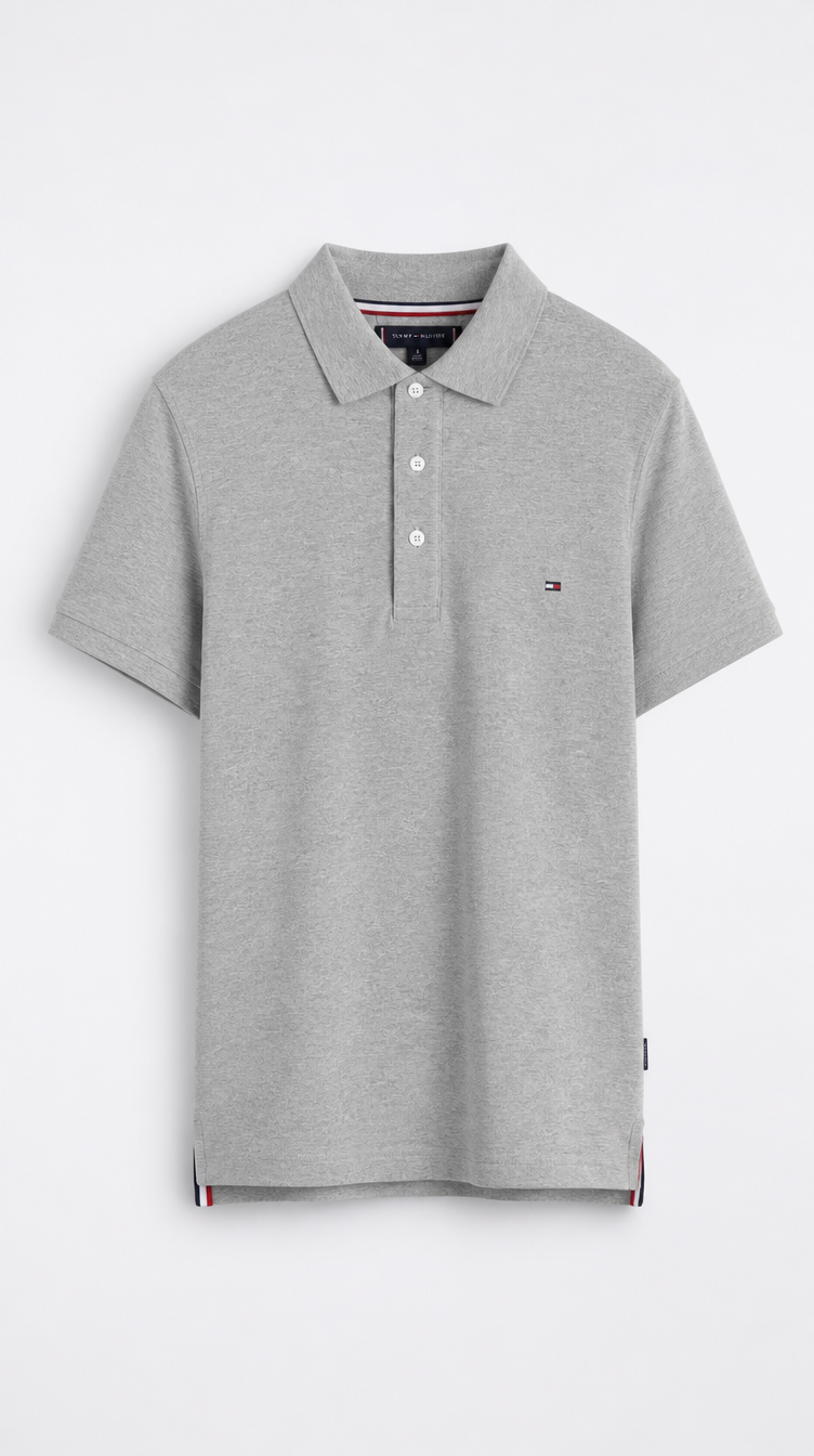 Polo Algodón Tommy Gris