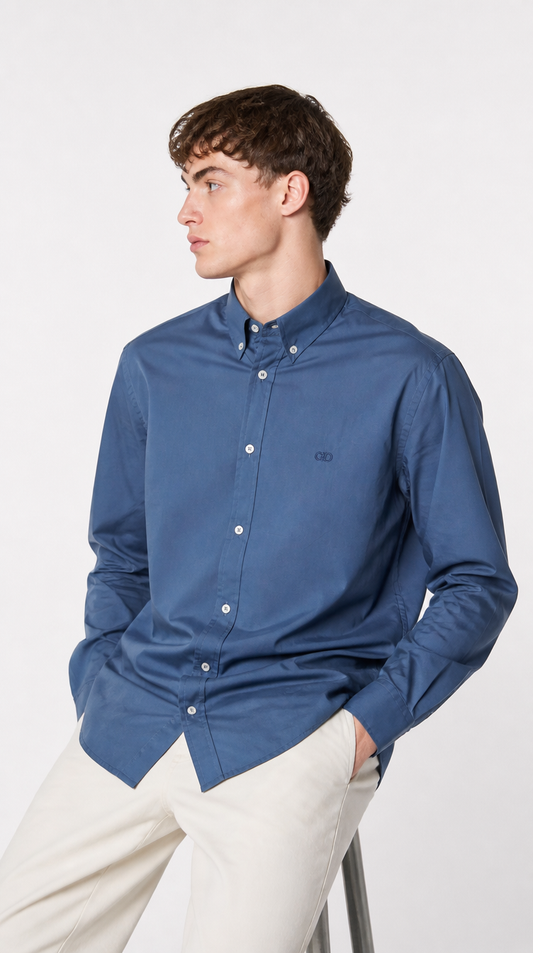 Camisa Algodón Oxford Salvatore Ferragamo Azul