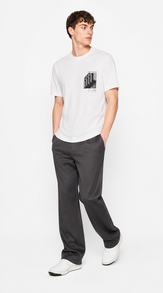 Camiseta Algodón Pima Diseño Boss Logo
