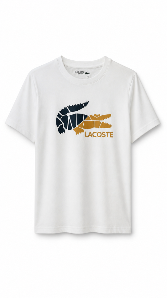 Camiseta Algodón Pima Diseño Lacoste Blanco