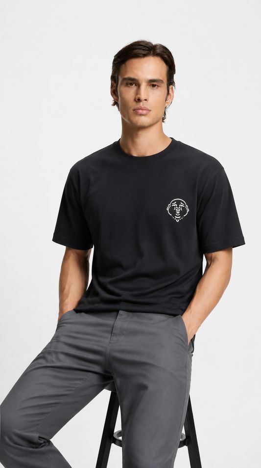 Camiseta Algodón Pima True Religion Negro
