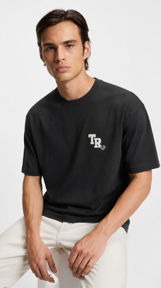 Camiseta Algodón Pima True Religion Negro