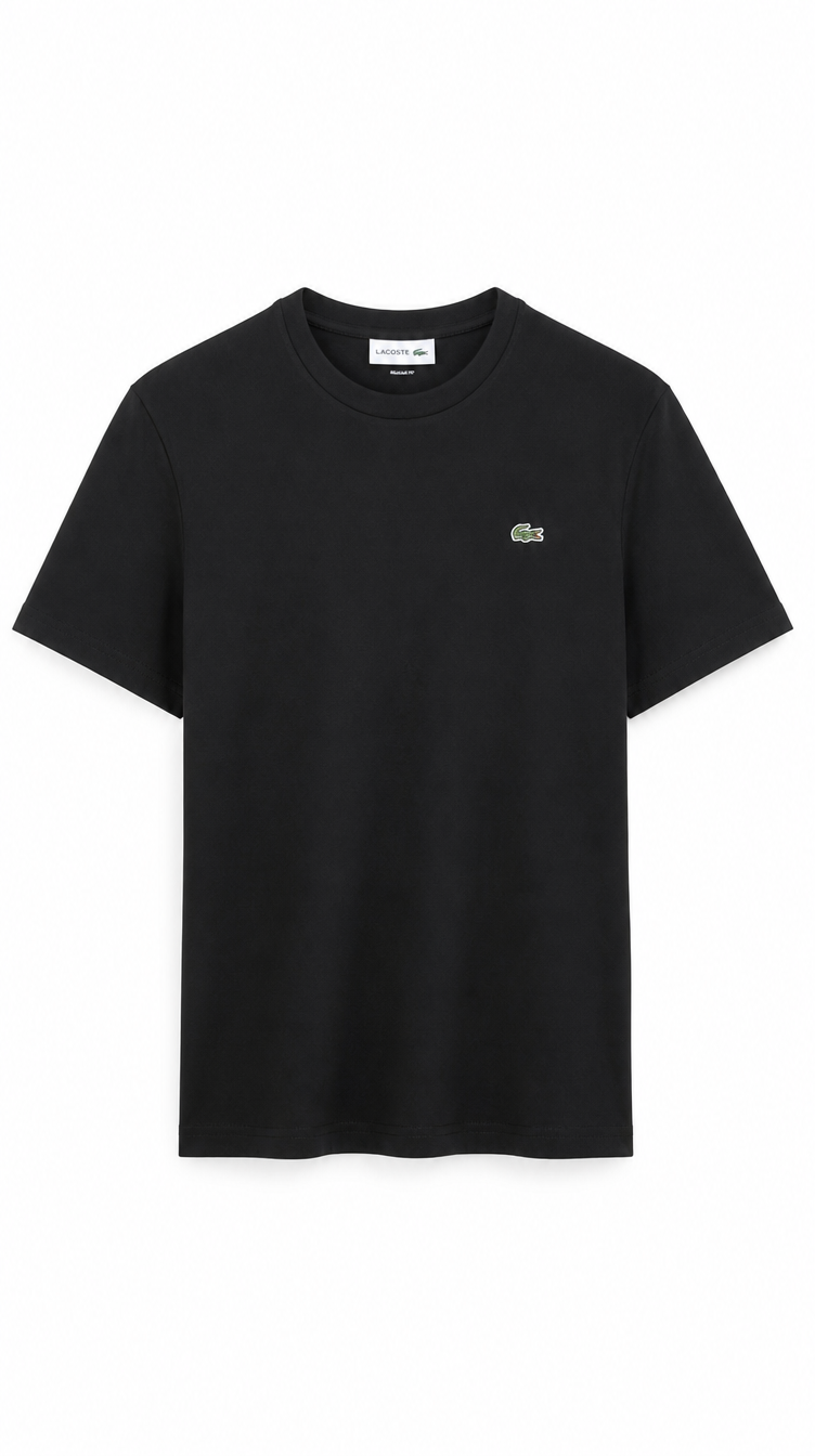 Camiseta Clásica Lacoste Algodón Negro