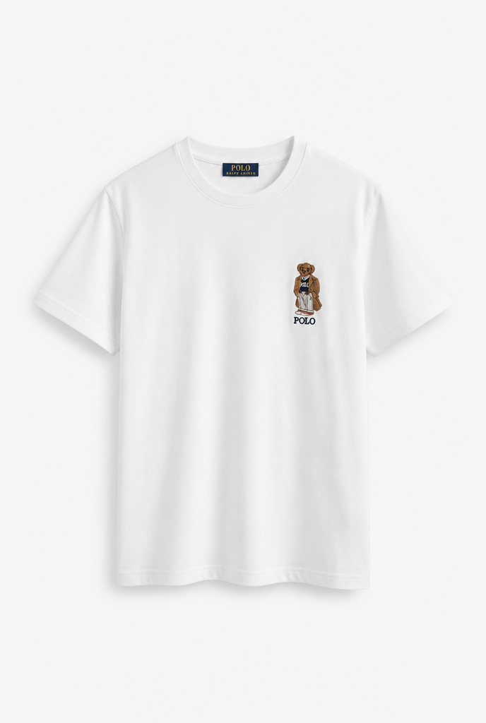 Camiseta Ralph Lauren Polo Bear Bordado Blanco