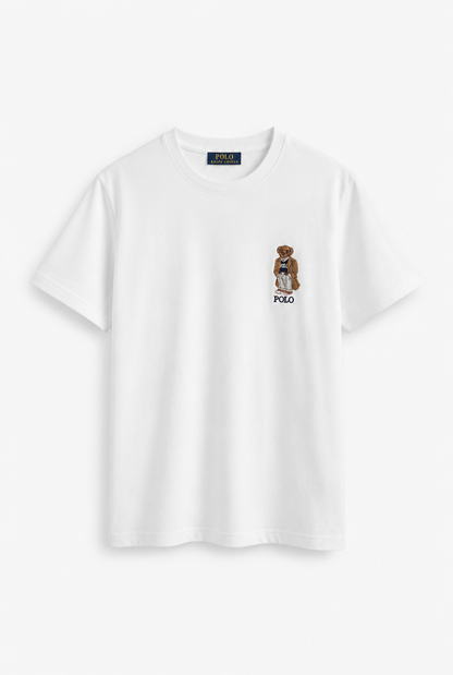 Camiseta Ralph Lauren Polo Bear Bordado Blanco