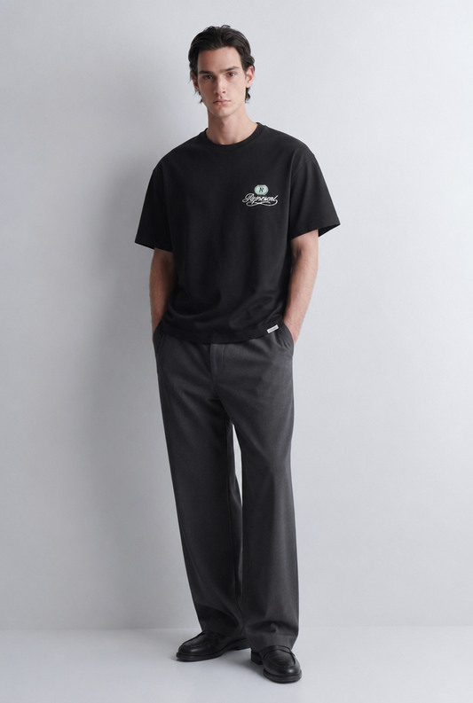 Camiseta Represent Logo Cursiva Negro
