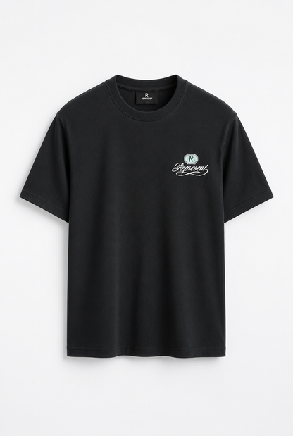 Camiseta Represent Logo Cursiva Negro
