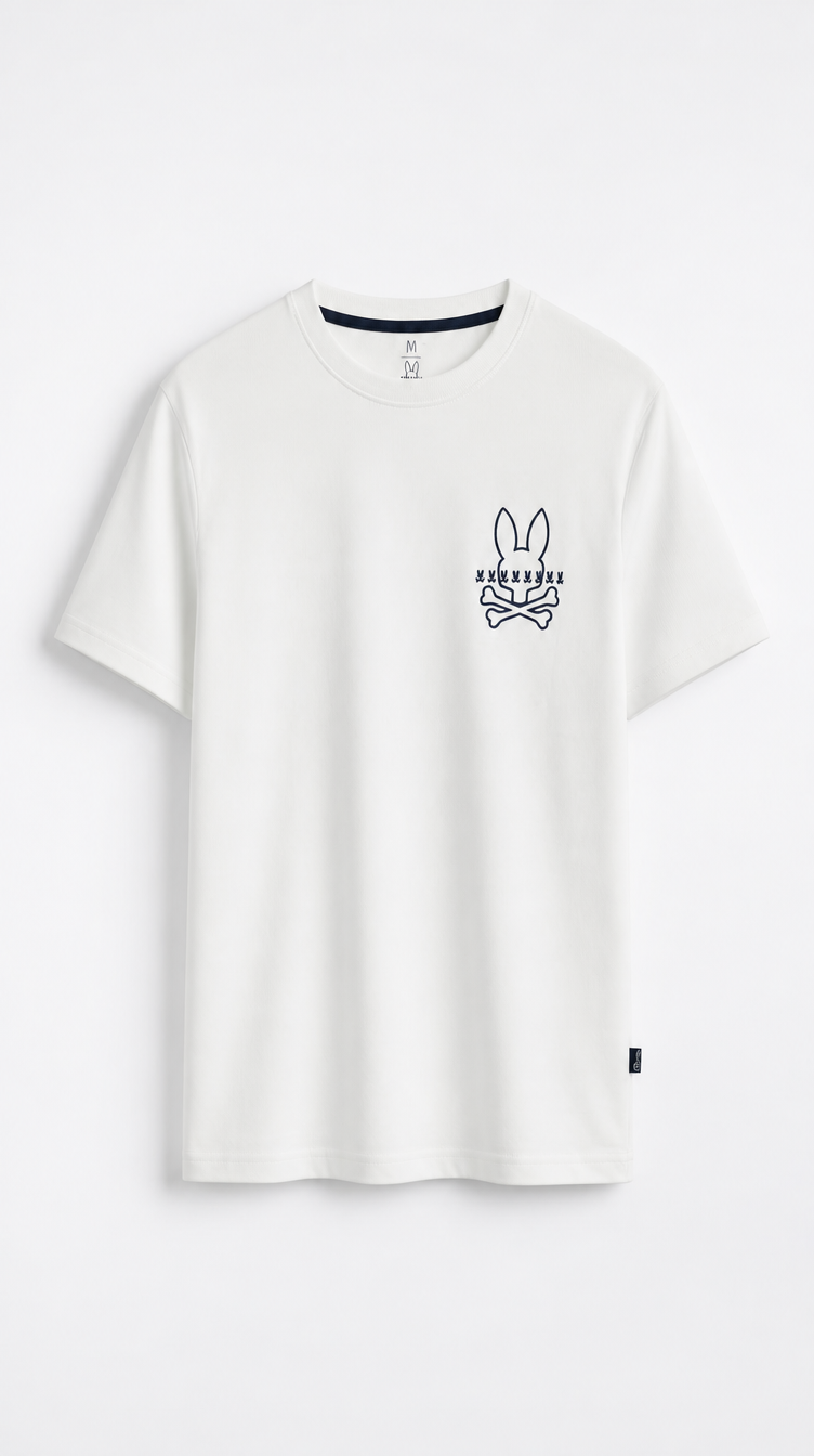 Camiseta Algodón Peruano PB Blanco Estampado Espalda