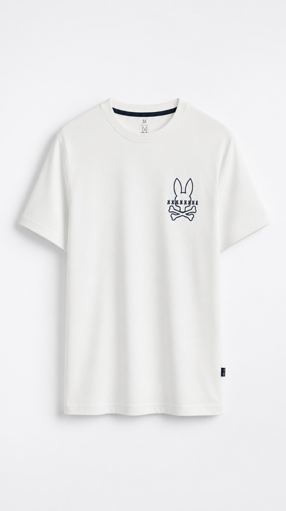 Camiseta Algodón Peruano PB Blanco Estampado Espalda