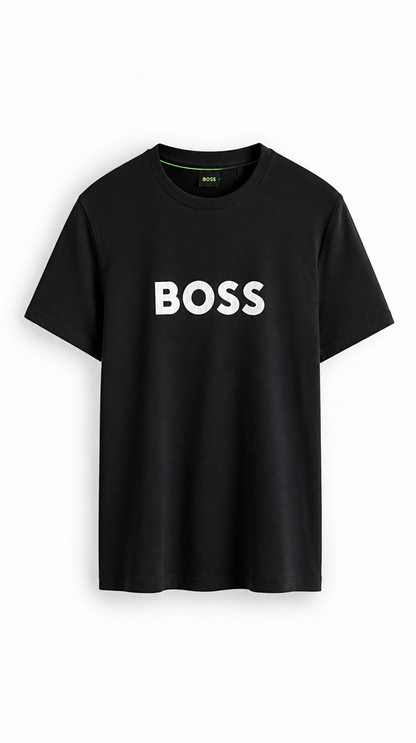 Camiseta BOSS Cuello Tipo Original Negro