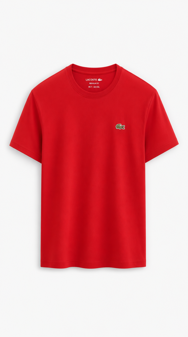Camiseta Clásica Lacoste Algodón Roja