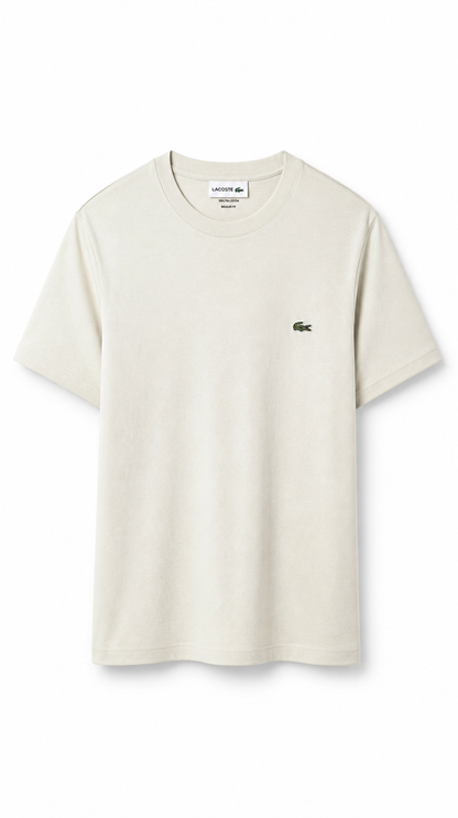 Camiseta Clásica Lacoste Algodón Beige