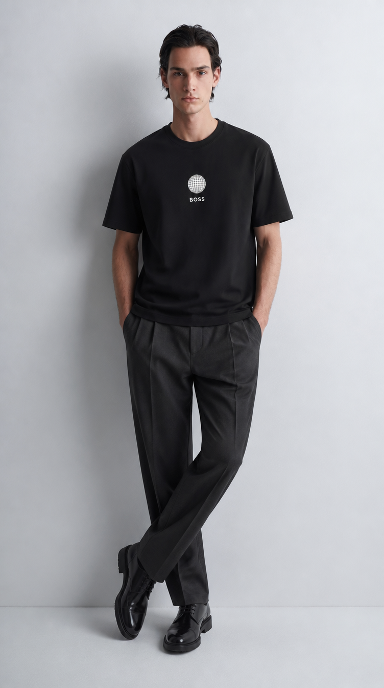 Camiseta Algodón Pima HB Negro
