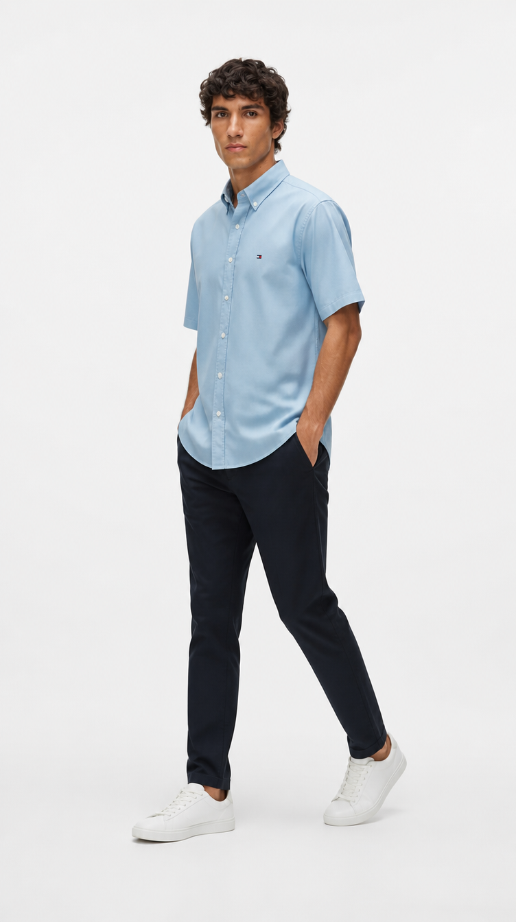 Camisa Manga Corta Oxford