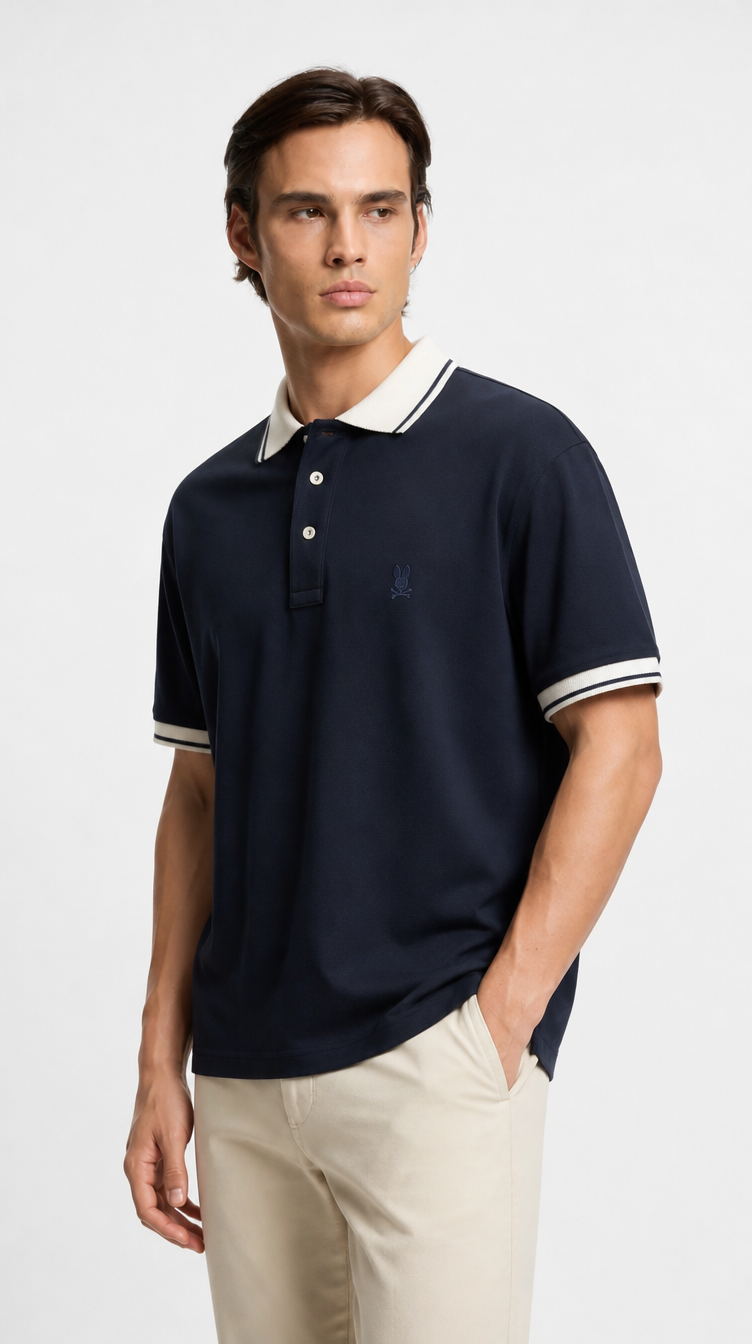Polo Algodón PB Azul Oscuro