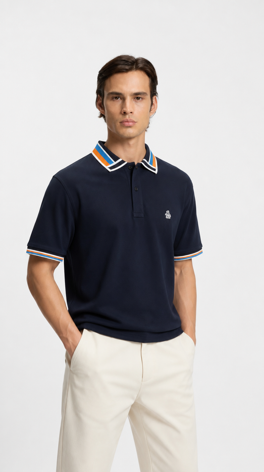 Polo Algodón Penguin Azul Oscuro