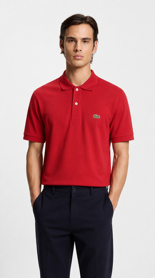 Polo Algodón Pima Lacoste Clásica Rojo