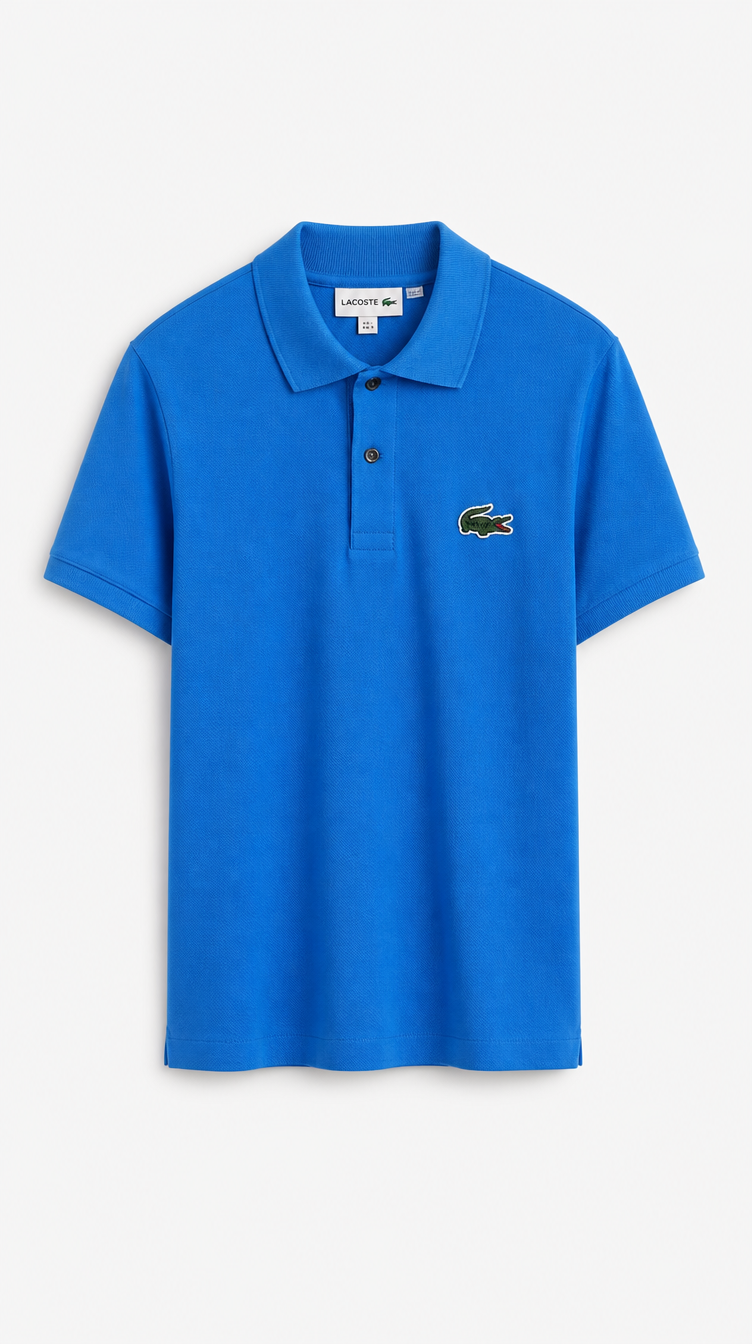 Polo Algodón Pima Lacoste Diseño Azul