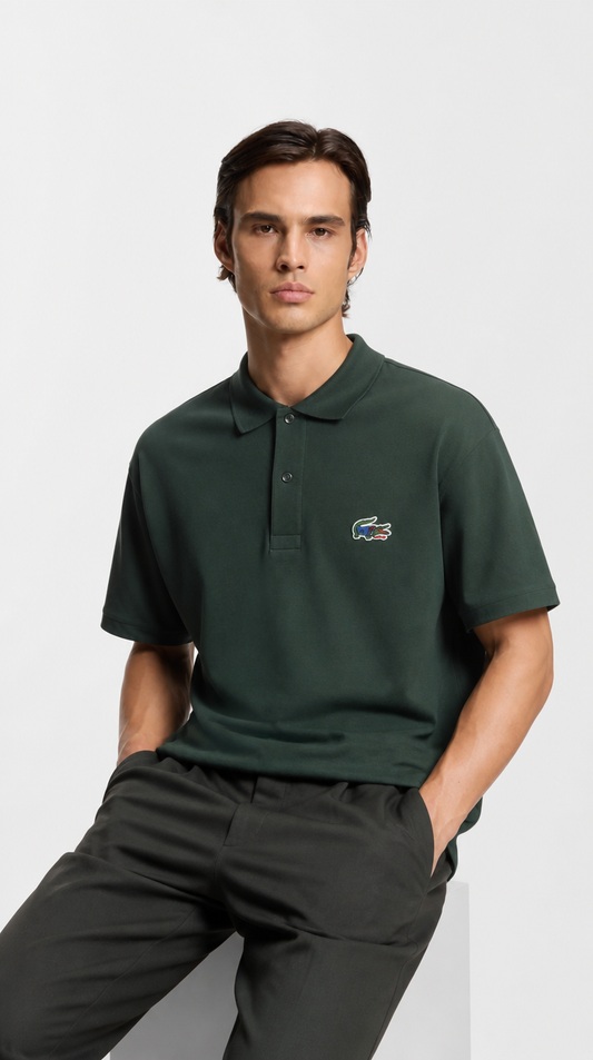 Polo Algodón Pima Lacoste Diseño Verde