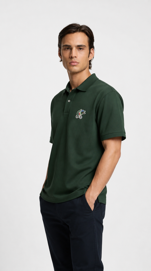Polo Algodón Pima Lacoste Diseño Verde