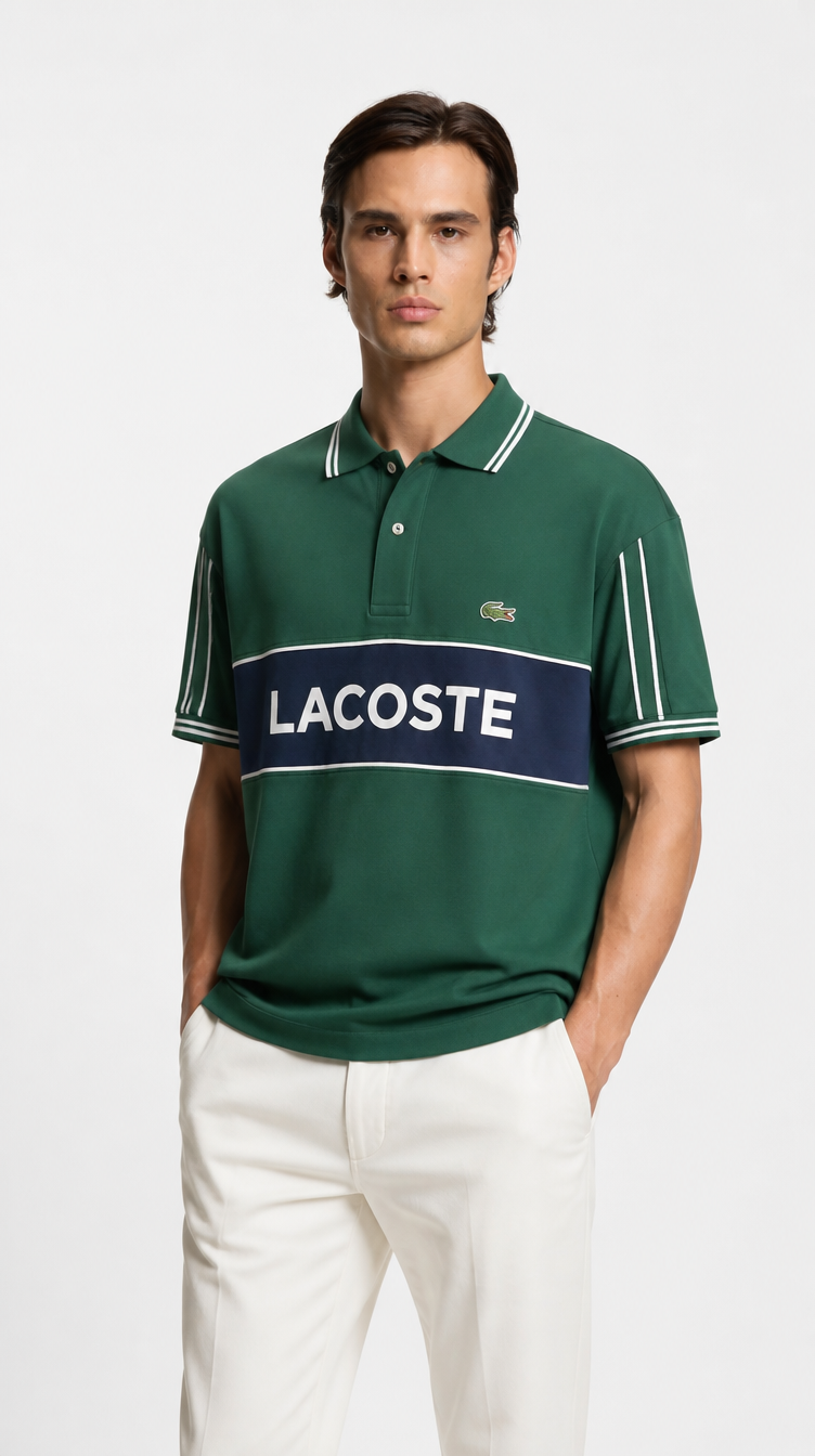 Polo Algodón Pima Lacoste Diseño Verde