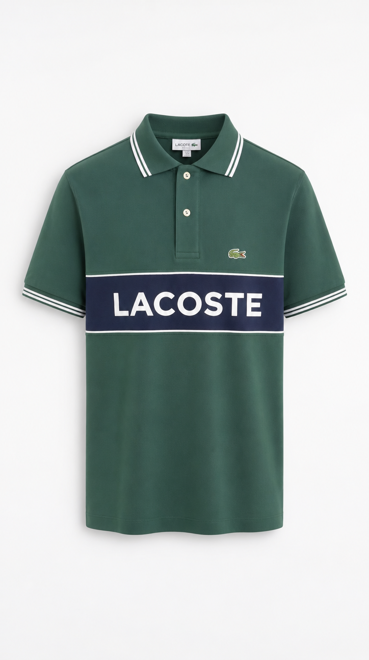 Polo Algodón Pima Lacoste Diseño Verde