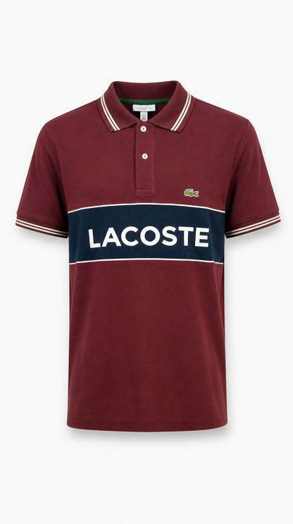 Polo Algodón Pima Lacoste Diseño Vino