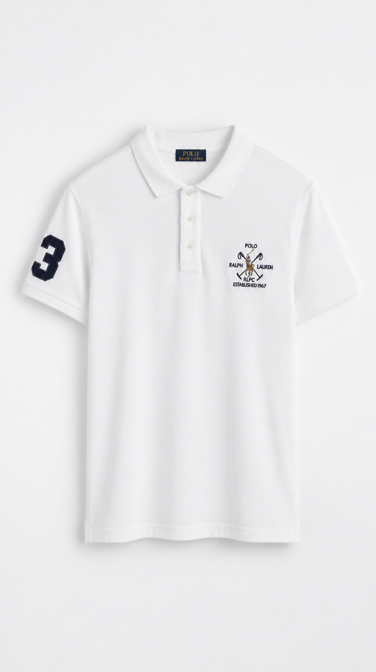 Polo Algodón Ralph Blanco