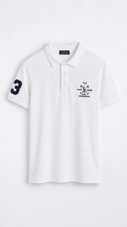 Polo Algodón Ralph Blanco