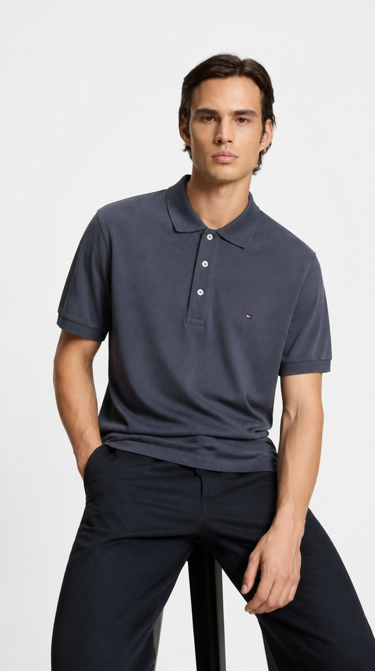 Polo Algodón Tommy Azul