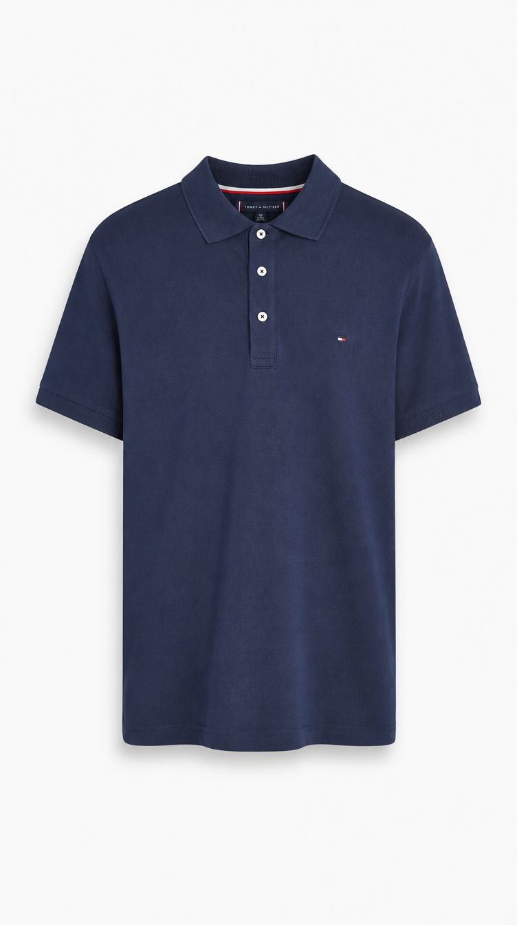 Polo Algodón Tommy Azul Oscuro