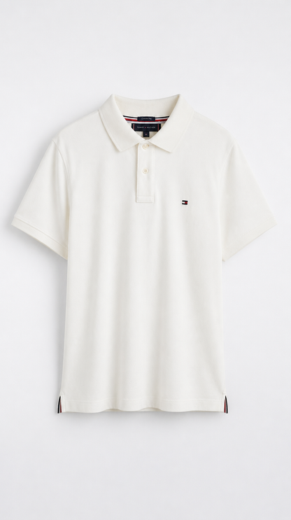 Polo Algodón Tommy Blanco
