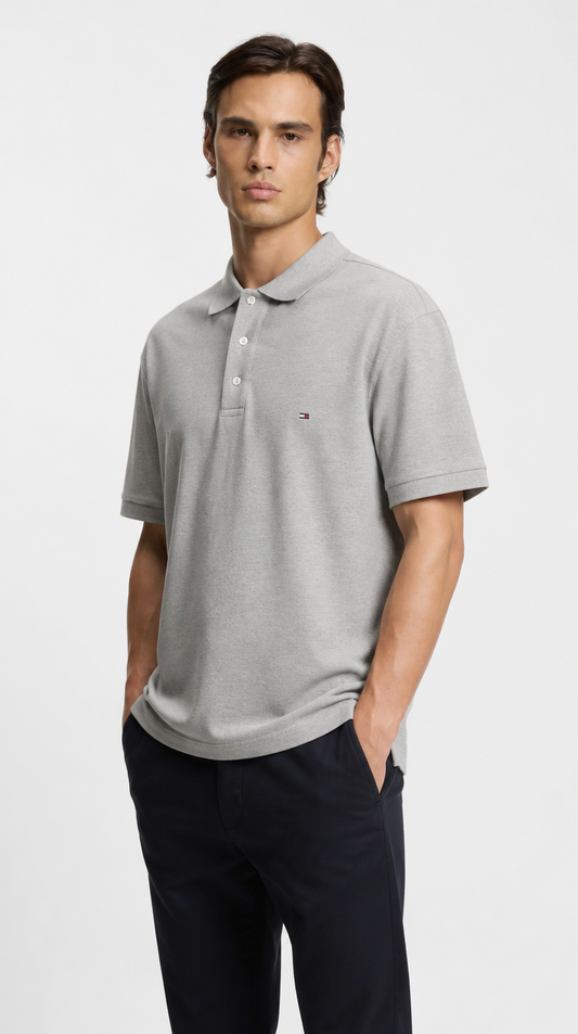 Polo Algodón Tommy Gris