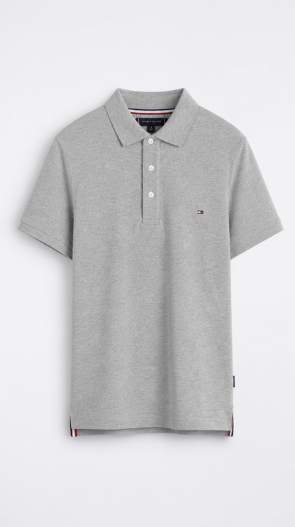 Polo Algodón Tommy Gris