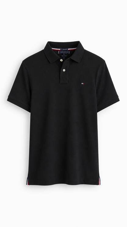 Polo Algodón Tommy Negro