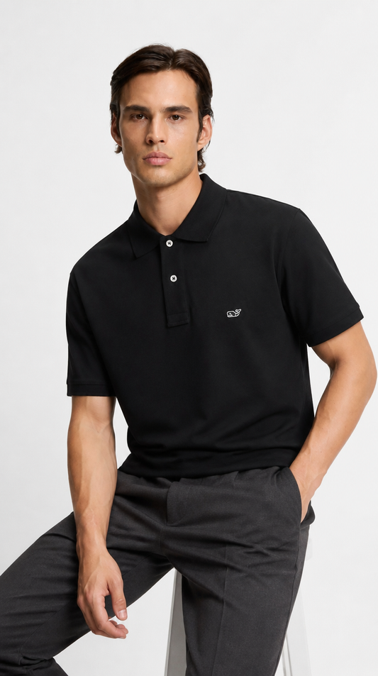 Polo Algodón Vineyard Vines Negro