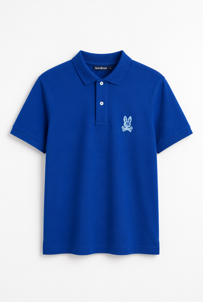 Polo Psycho Bunny Logo Grande Azul Oscuro